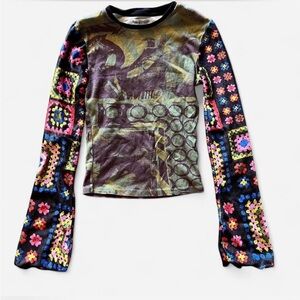 Urban Outfitters Crochet Patterned Top